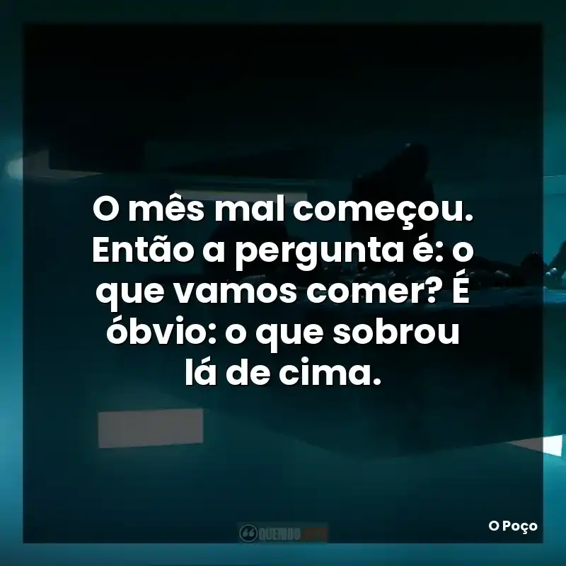 O mês mal começou. Então a pergunta é: o que vamos comer? É óbvio: o que sobrou lá de cima.