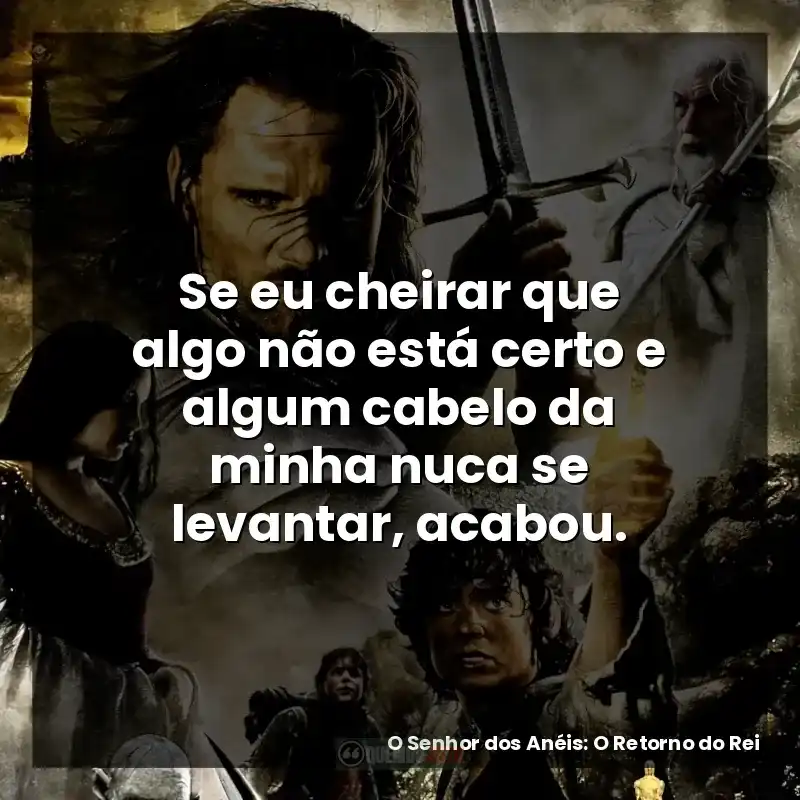 Se eu cheirar que algo não está certo e algum cabelo da minha nuca se levantar, acabou.