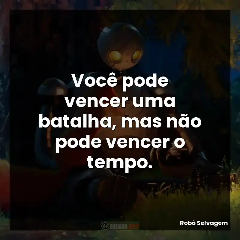 Você pode vencer uma batalha, mas não pode vencer o tempo. – Robô Selvagem