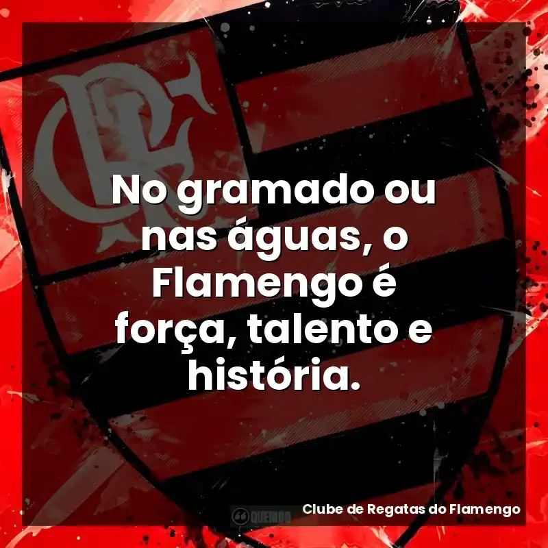 No gramado ou nas águas, o Flamengo é força, talento e história.