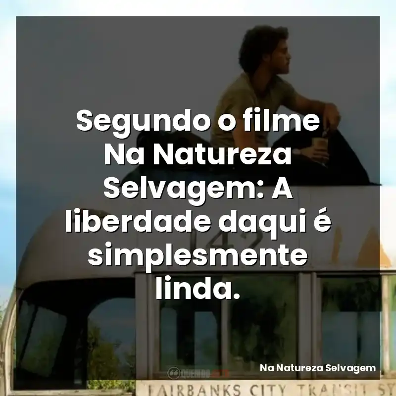 Segundo o filme Na Natureza Selvagem: A liberdade daqui é simplesmente linda.