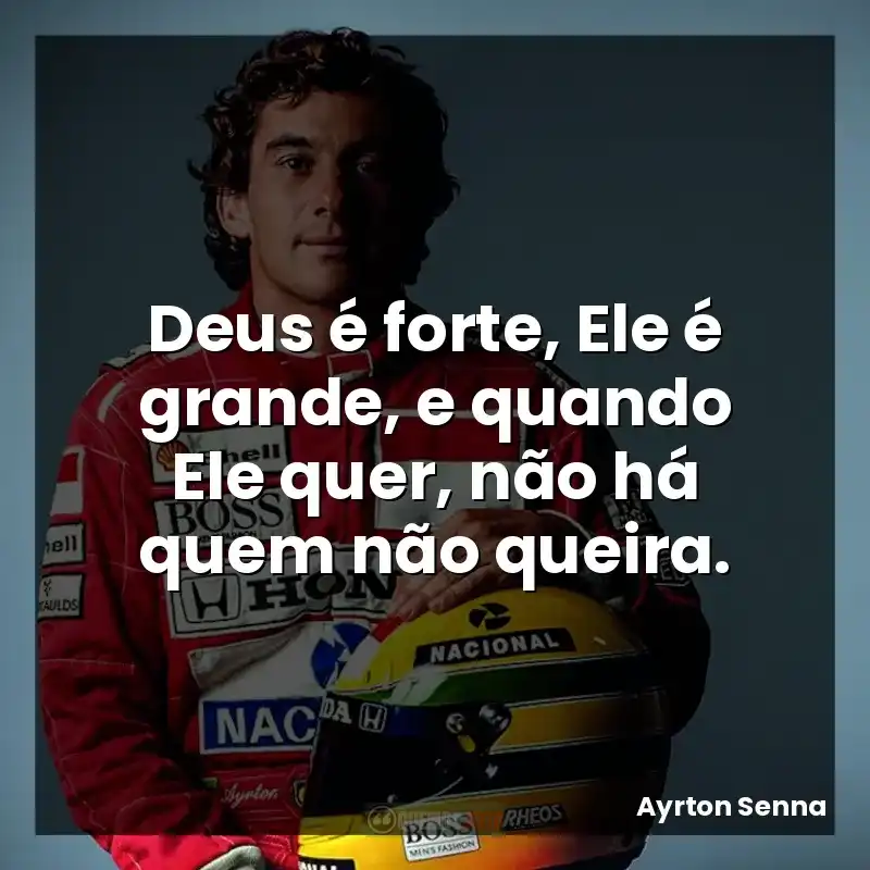 Deus é forte, Ele é grande, e quando Ele quer, não há quem não queira.