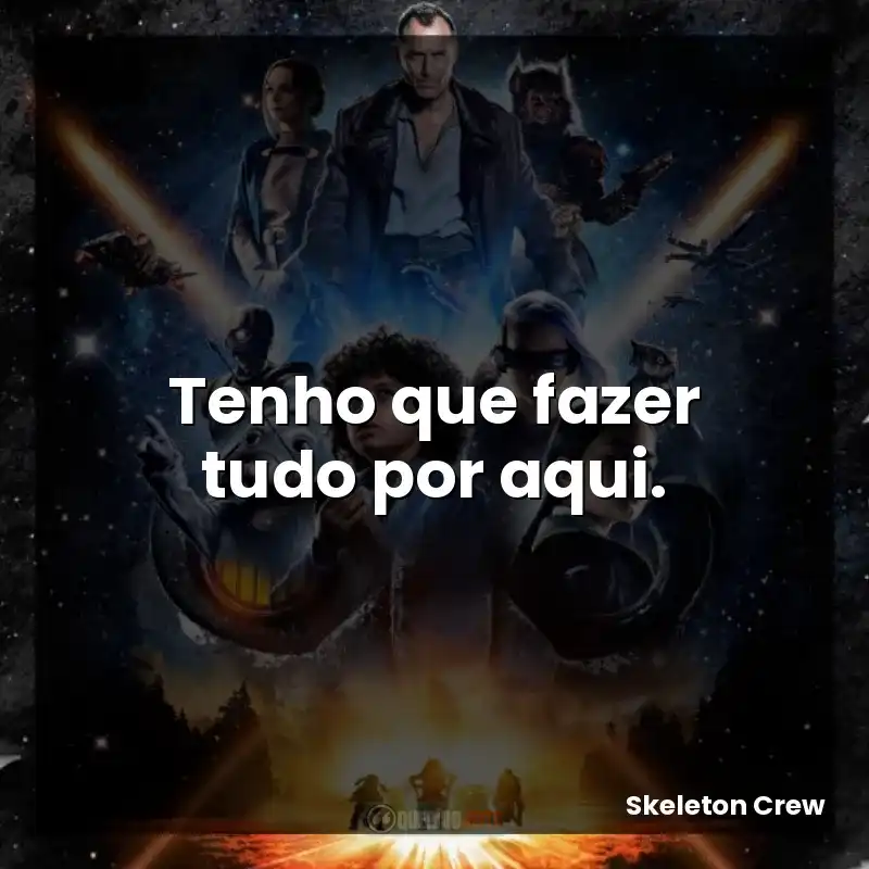 Tenho que fazer tudo por aqui.