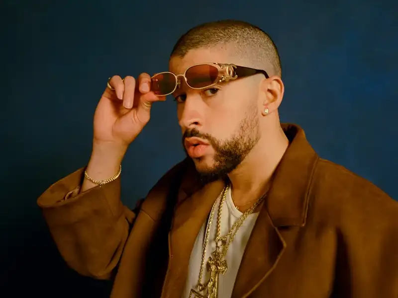 Poster de músicas Bad Bunny com frases marcantes e mensagens inspiradoras