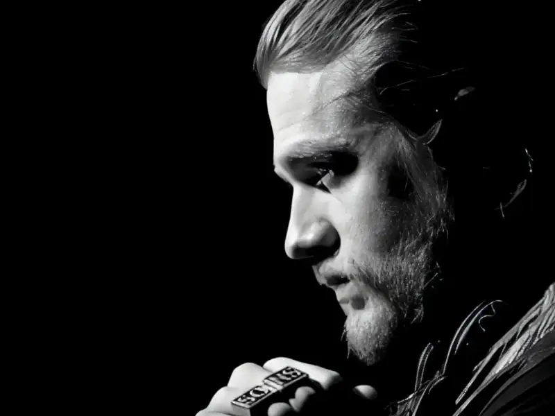 Poster de Jax Teller com frases marcantes e mensagens inspiradoras