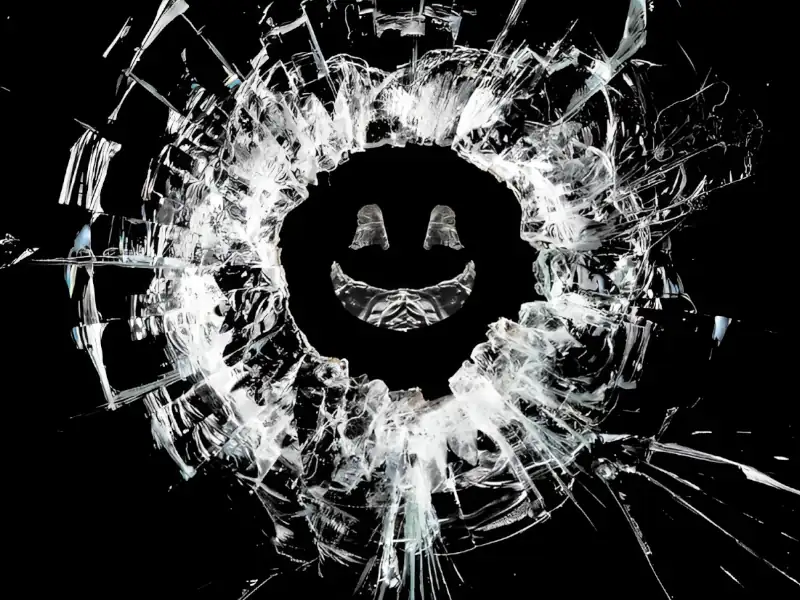 Poster da série Black Mirror com frases marcantes e mensagens inspiradoras