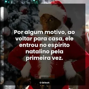 Por algum motivo, ao voltar para casa, ele entrou no espírito natalino pela primeira vez.