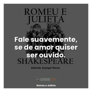 Fale suavemente, se de amor quiser ser ouvido.