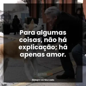 Para algumas coisas, não há explicação; há apenas amor.