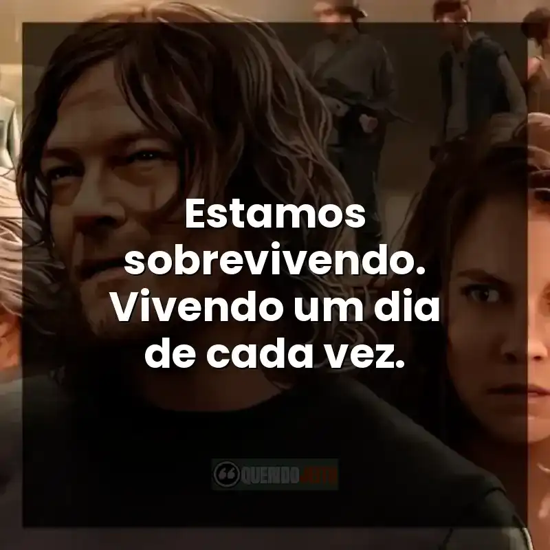 Personagem tentando sobreviver em The Walking Dead