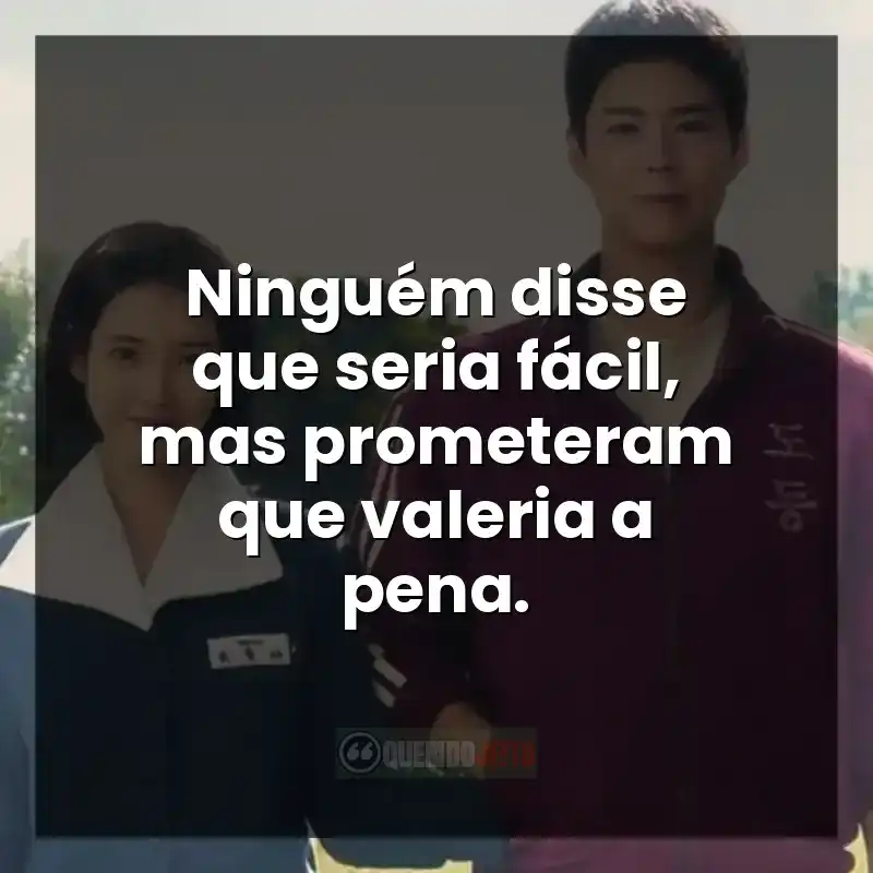 Frases da série Se a Vida Te Der Tangerinas. Cena de desafio superado por uma das personagens principais