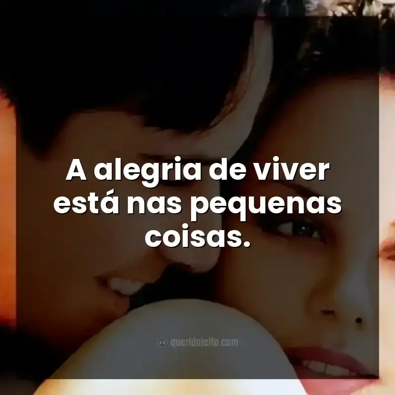 A alegria de viver está nas pequenas coisas nas frases do filme Doce Novembro..