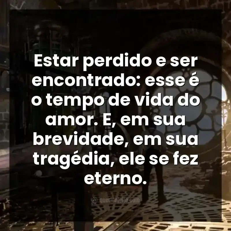 Estar perdido e ser encontrado: esse é o tempo de vida do amor. E, em sua brevidade, em sua tragédia, ele se fez eterno. Frases do filme Frankenstein de 2025
