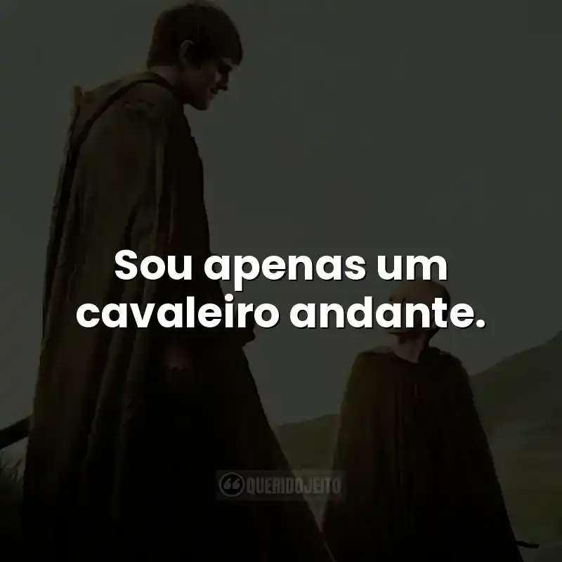 Sou apenas um cavaleiro andante.