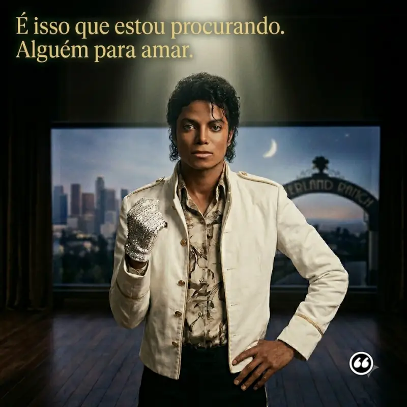 É isso que estou procurando. Alguém para amar. Frases do filme Michael.