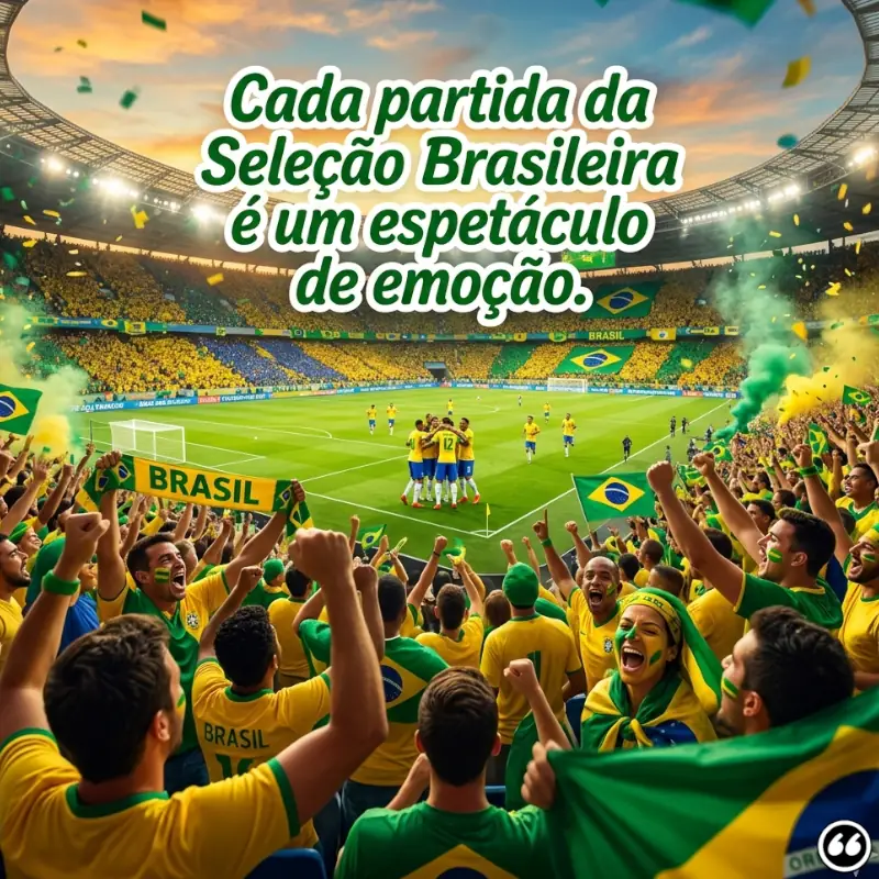 Cada partida da Seleção Brasileira é um espetáculo de emoção.