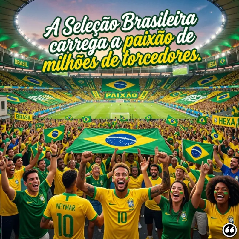 A Seleção Brasileira carrega a paixão de milhões de torcedores.