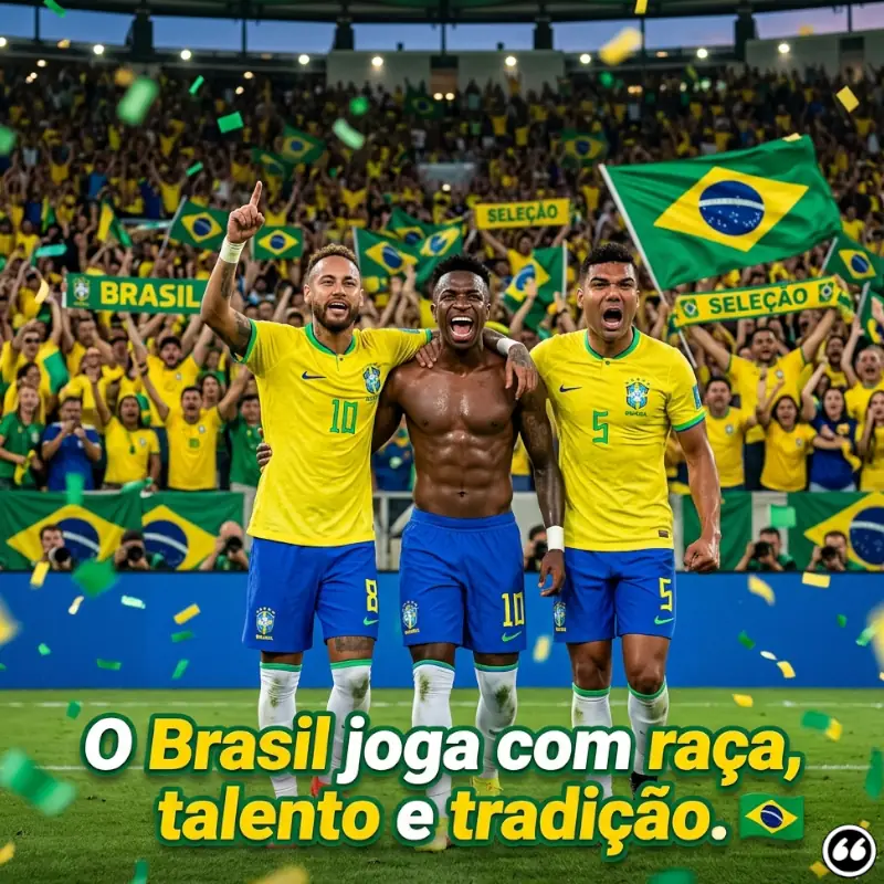 O Brasil joga com raça, talento e tradição.