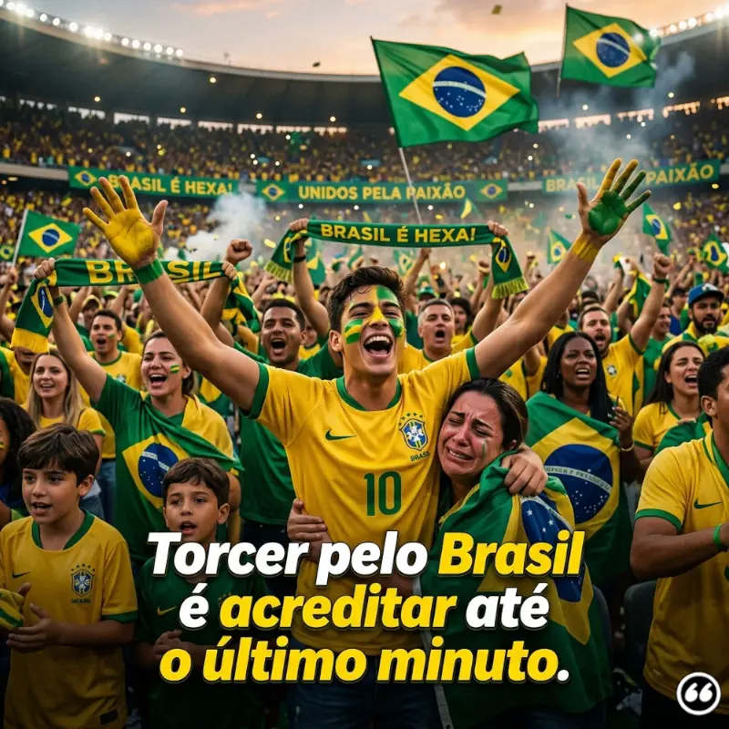 Torcer pelo Brasil é acreditar até o último minuto.