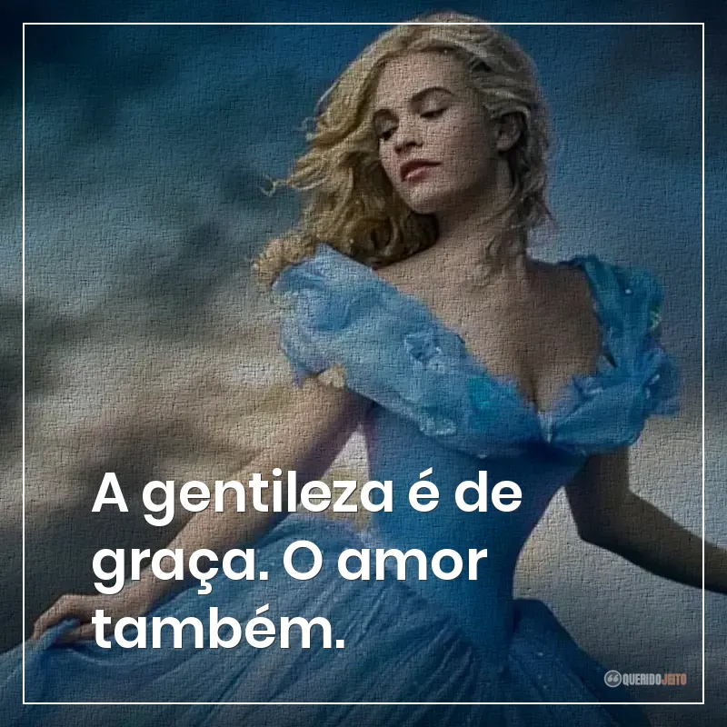 A gentileza é de graça. O amor também.
