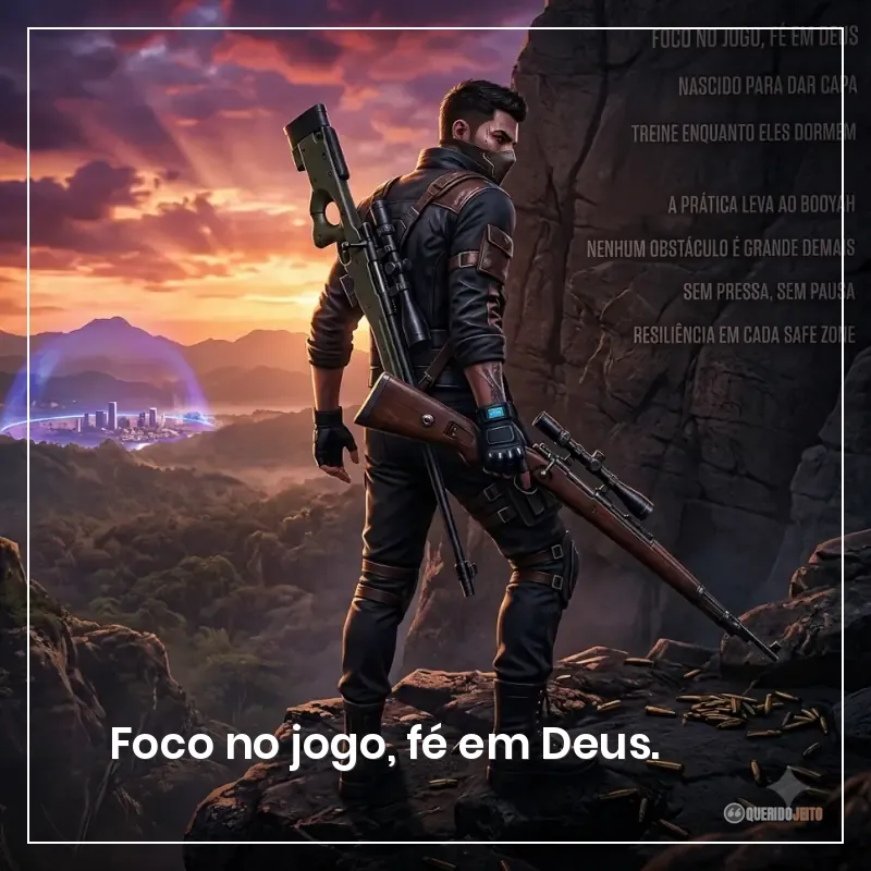 Foco no jogo, fé em Deus.