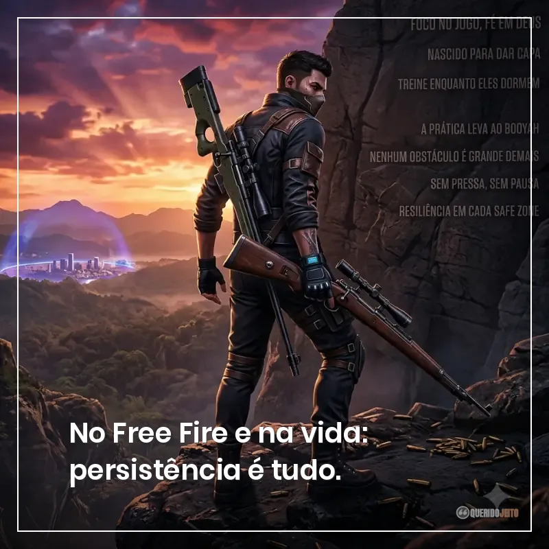 No Free Fire e na vida: persistência é tudo.
Frases para Bio do Free Fire sobre persistência
