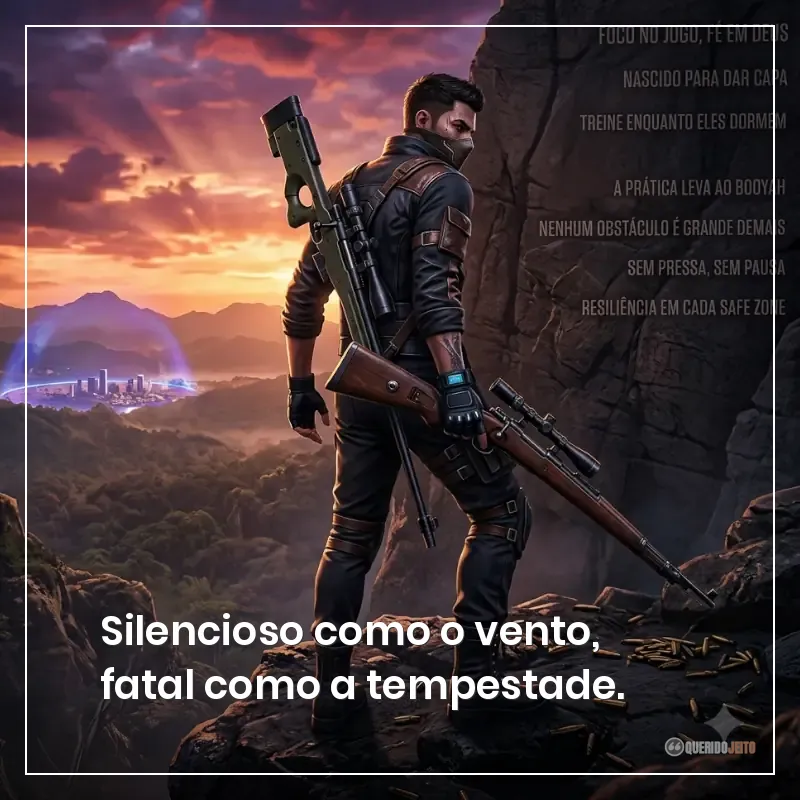 Silencioso como o vento, fatal como a tempestade.
Frases para Bio do Free Fire sobre ser fatal