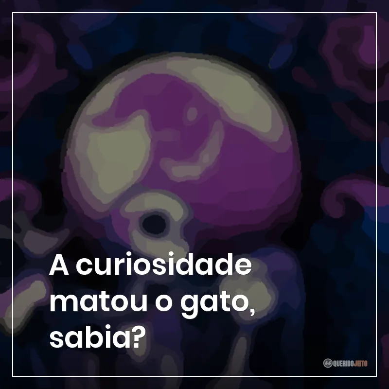 A curiosidade matou o gato, sabia?