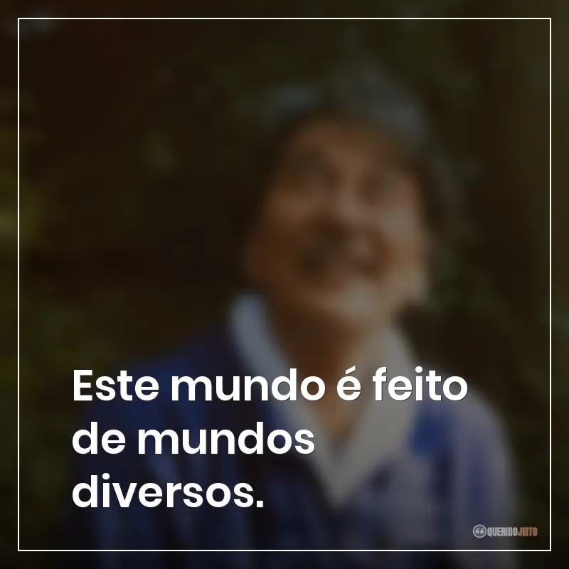 Este mundo é feito de mundos diversos. Frases do filme Dias Perfeitos