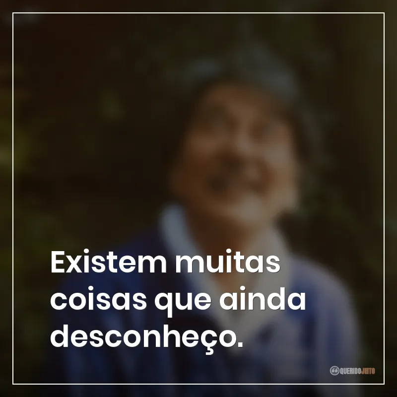Existem muitas coisas que ainda desconheço.